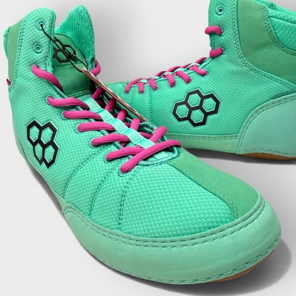 NEW Rudis Colt 3.0 Wrestling Shoes Men’s 11.5 Teal Green Mat High Top New w/Box - Picture 10 of 13